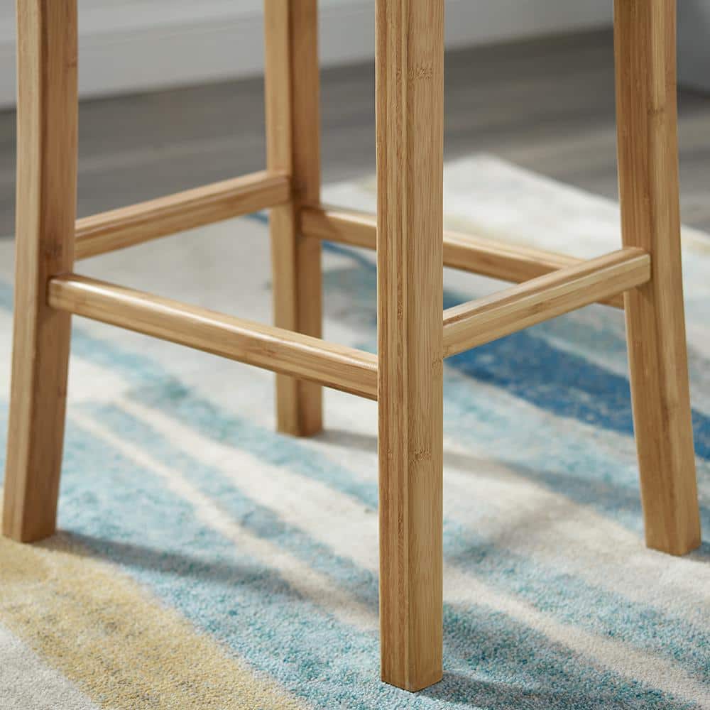 Caramelized Bamboo Saddle Style Counter Stool