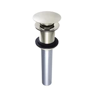 Trimscape 22-Gauge Push Pop-Up Drain without Overflow Hole, Polished Nickel