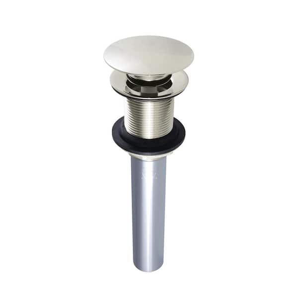 Kingston Brass Trimscape 22-Gauge Push Pop-Up Drain without Overflow Hole, Polished Nickel