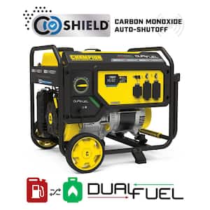 6875/5500-Watt Recoil Start Gasoline and Propane Powered Dual Fuel Portable Generator with CO Shield