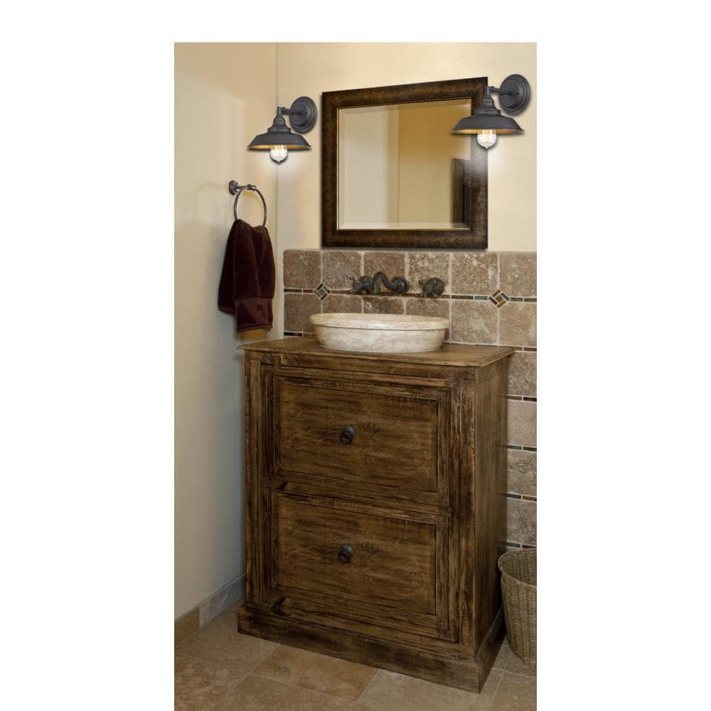 Rustic Farmhouse 8'' Bronze Dimmable Wall Sconce