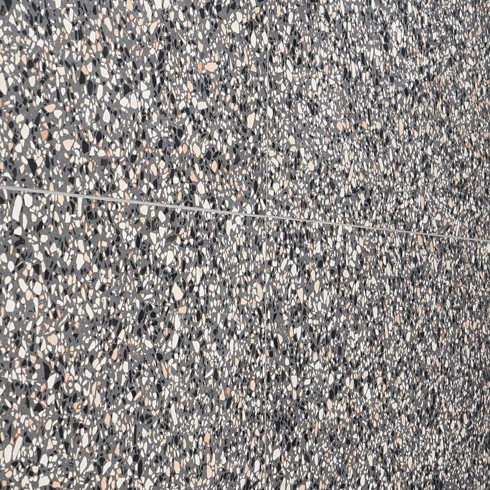 Italia Mora 24-in x 24-in Honed Gray Terrazzo Tile