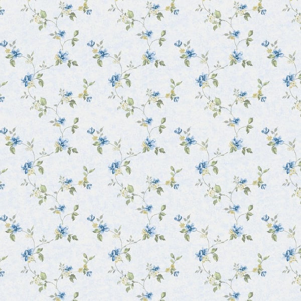 Norwall Mini Floral Trail in Blue and Green