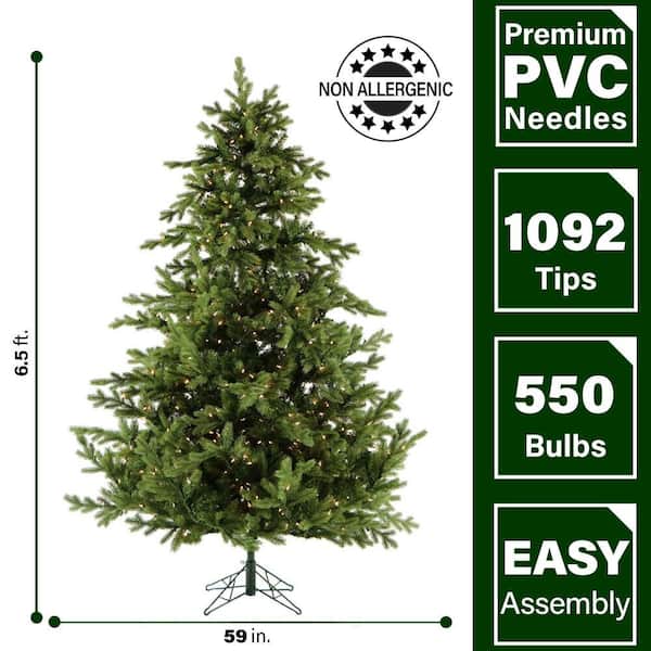 Member's Mark 9' 1,000 LED Pre-Lit Bristle Fir Christmas Tree