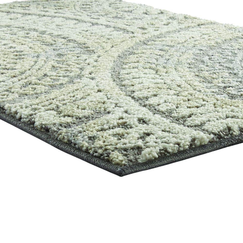 Spiral Medallion Ivory 8 ft. x 10 ft. Area Rug - thumbnail 3