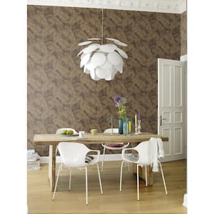 Galner Copper Leaves Wallpaper Sample