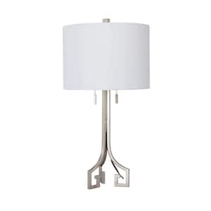 27 in. Champagne Gold Modern Metal Table Lamp