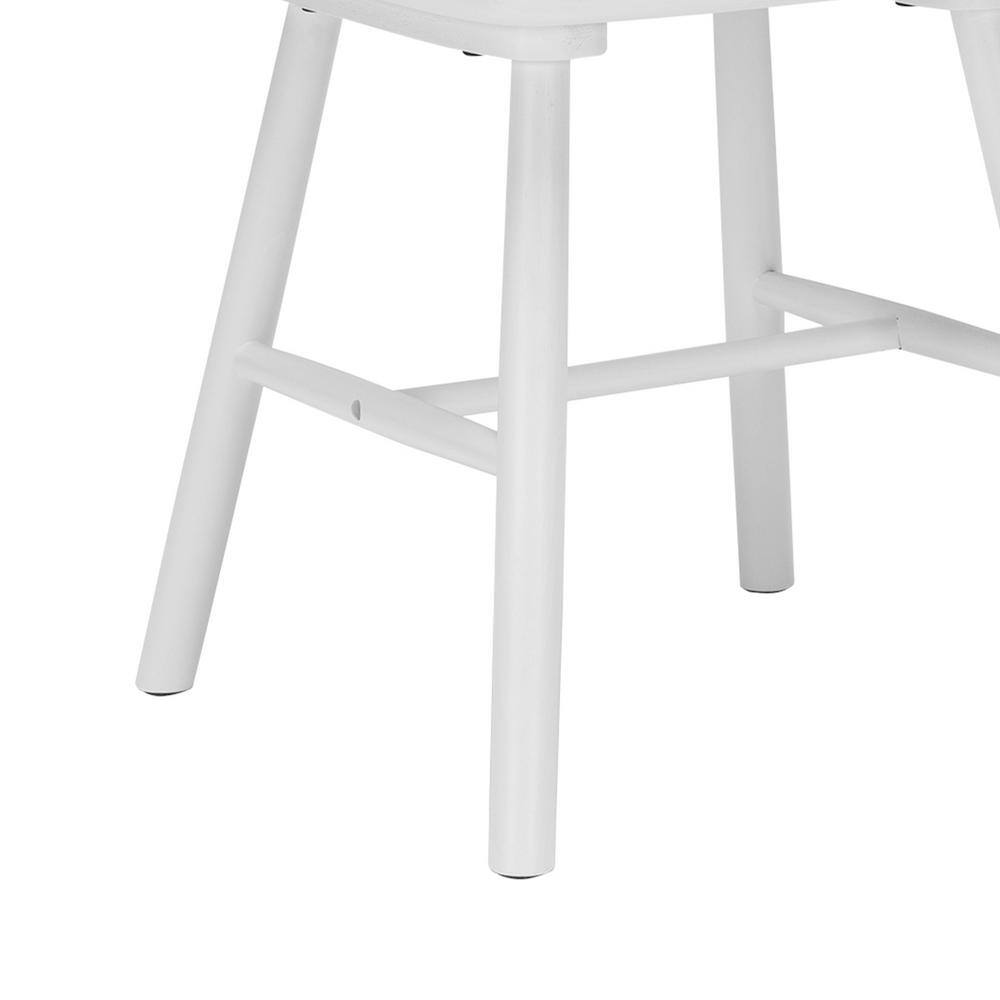 White High Back Windsor Wood Side Chairs, Set of 2