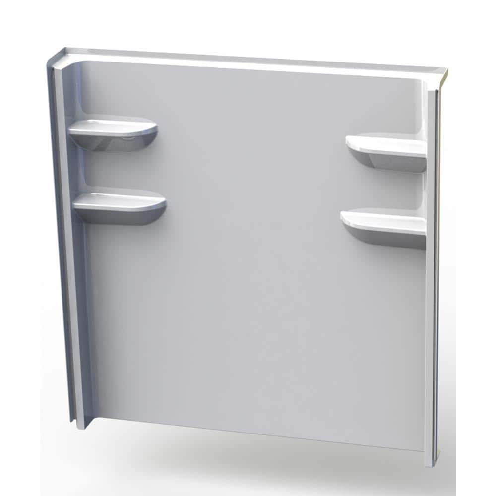 Composite 8 in. x 60 in. x 62 in. 1-Piece Direct-to-Stud Bathtub/Shower Wal