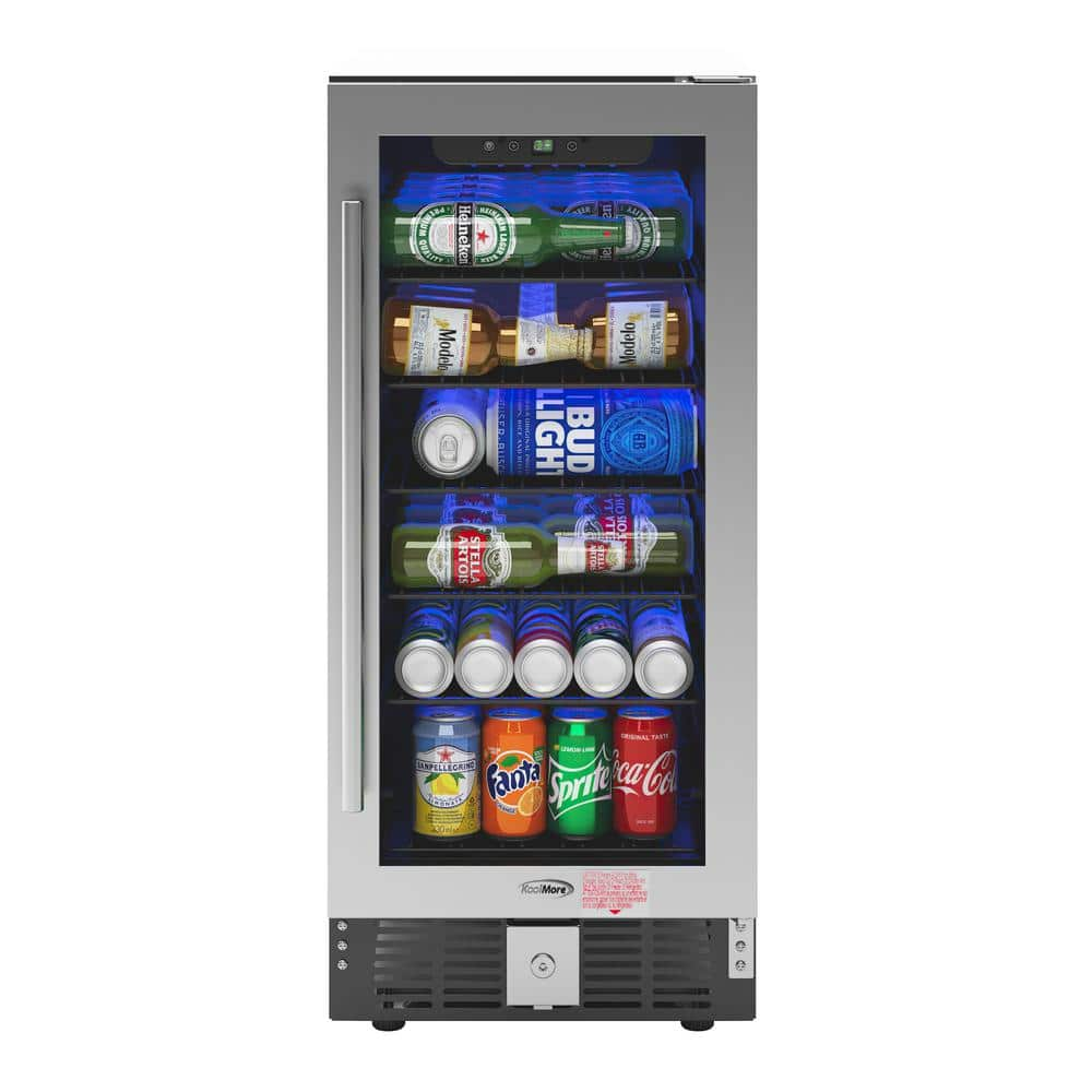 3 cu. ft. Mini Fridge with Glass Door in Black without Freezer