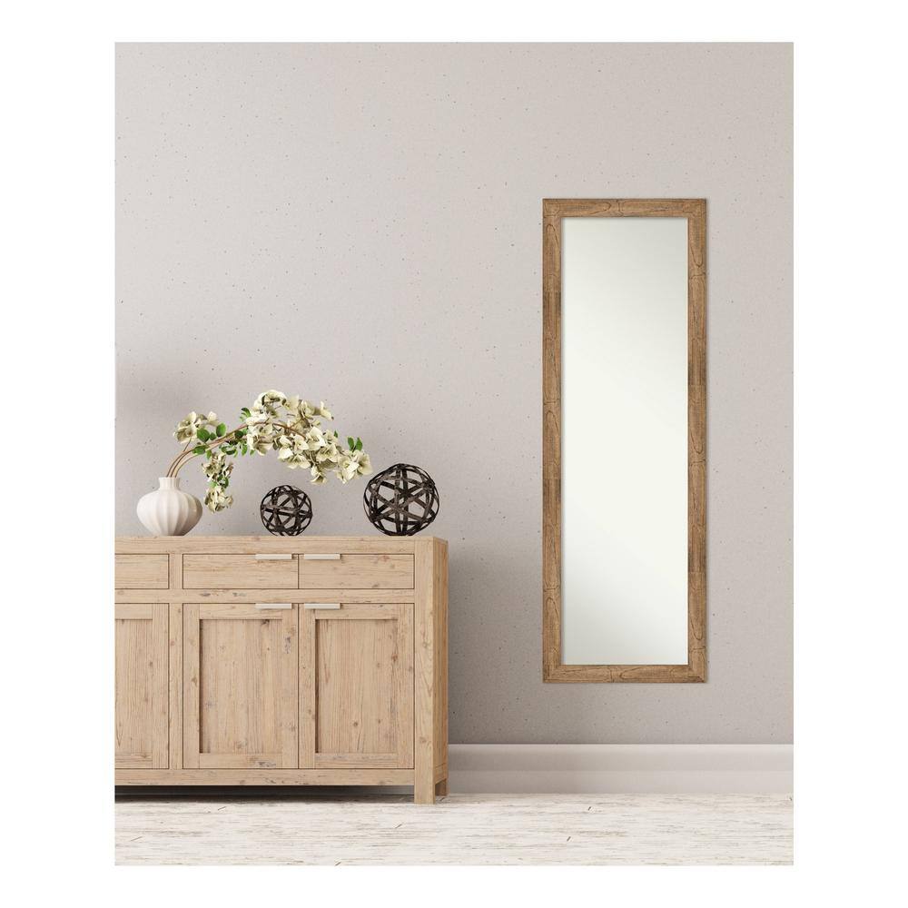 Rustic Brown Full Length Rectangular Wood Mirror