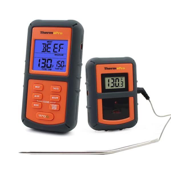 ThermoPro 300 ft. Range Remote Wireless Digital Kitchen Cooking Food Meat Thermometer with Timer for BBQ Smoker Grill Oven