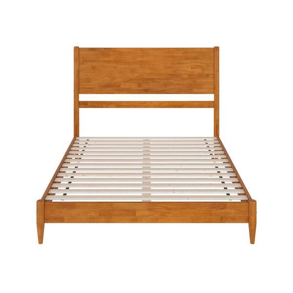 AFI Pasadena Light Toffee Natural Bronze Solid Wood Frame Queen Low ...