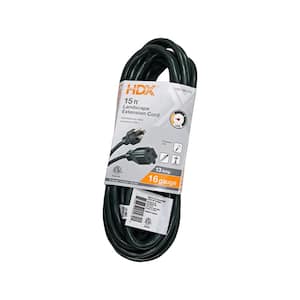 15 ft. 16/3 Indoor/Outdoor Landscape Extension Cord, Green