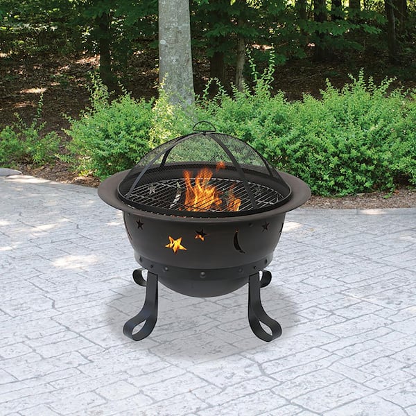Endless Summer Bronze Cauldron Stars, Wood Burning Fire Pit Home Depot