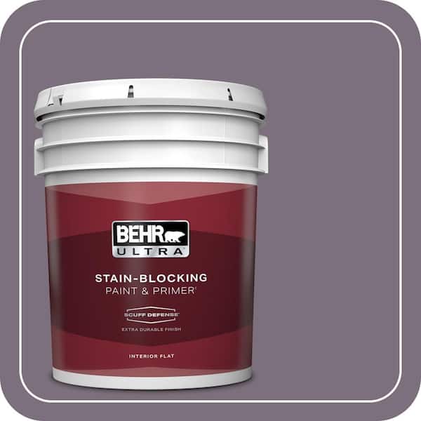 BEHR ULTRA 5 gal. #PPU17-17 Plum Shadow Extra Durable Flat Interior Paint & Primer