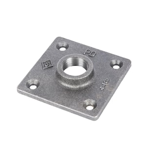 3/4 in. Black Iron Square Floor Flange