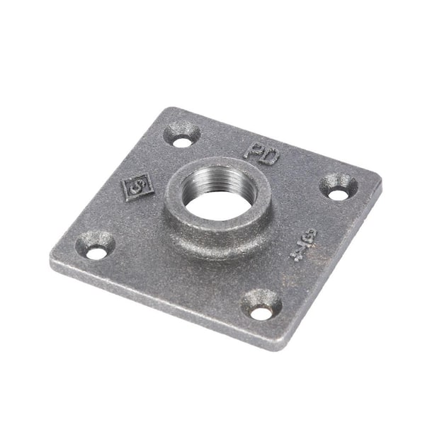 STZ 3/4 in. Black Iron Square Floor Flange