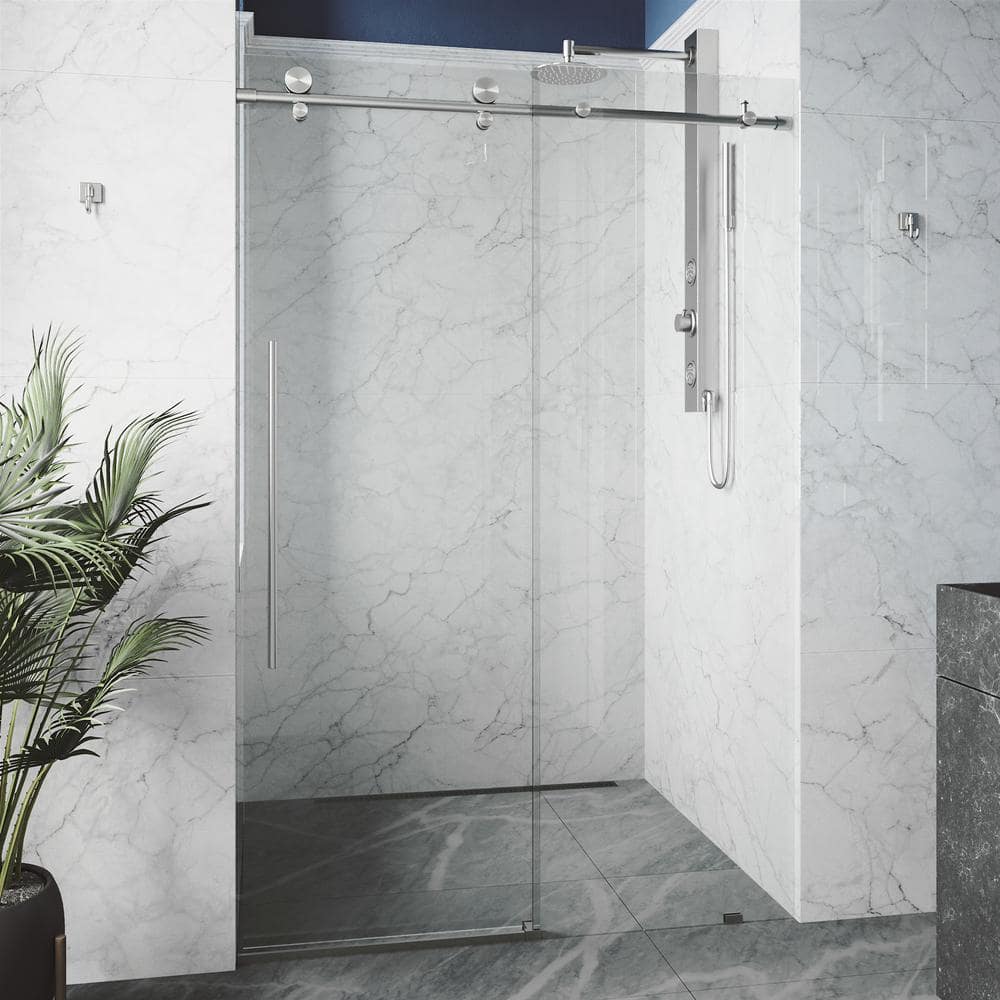 Elan E-Class 44-48" Frameless Sliding Shower Door with Clear Glass