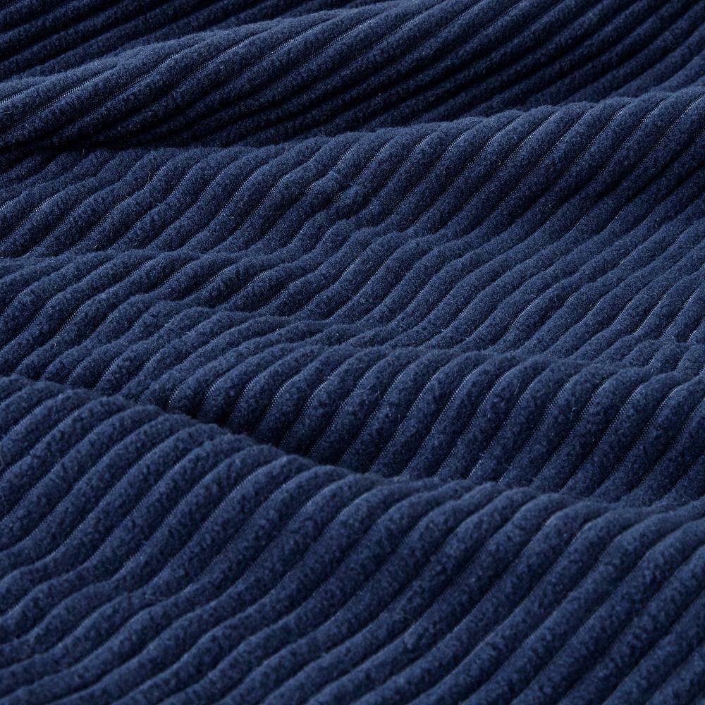 Navy Full Size Electric Micro Fleece Heated Blanket