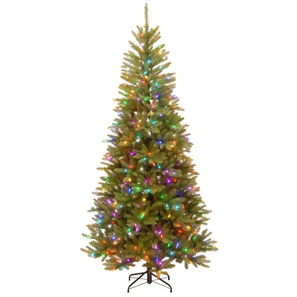 National Tree Company 7.5 ft. PowerConnect Dunhill Fir Artificial Christmas Slim Tree with Light Parade LED Lights