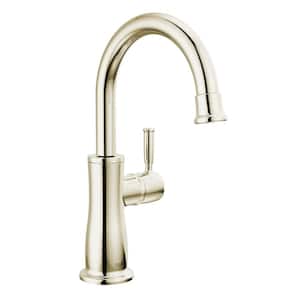 Traditional Single Handle Beverage Faucet in Polished Nickel