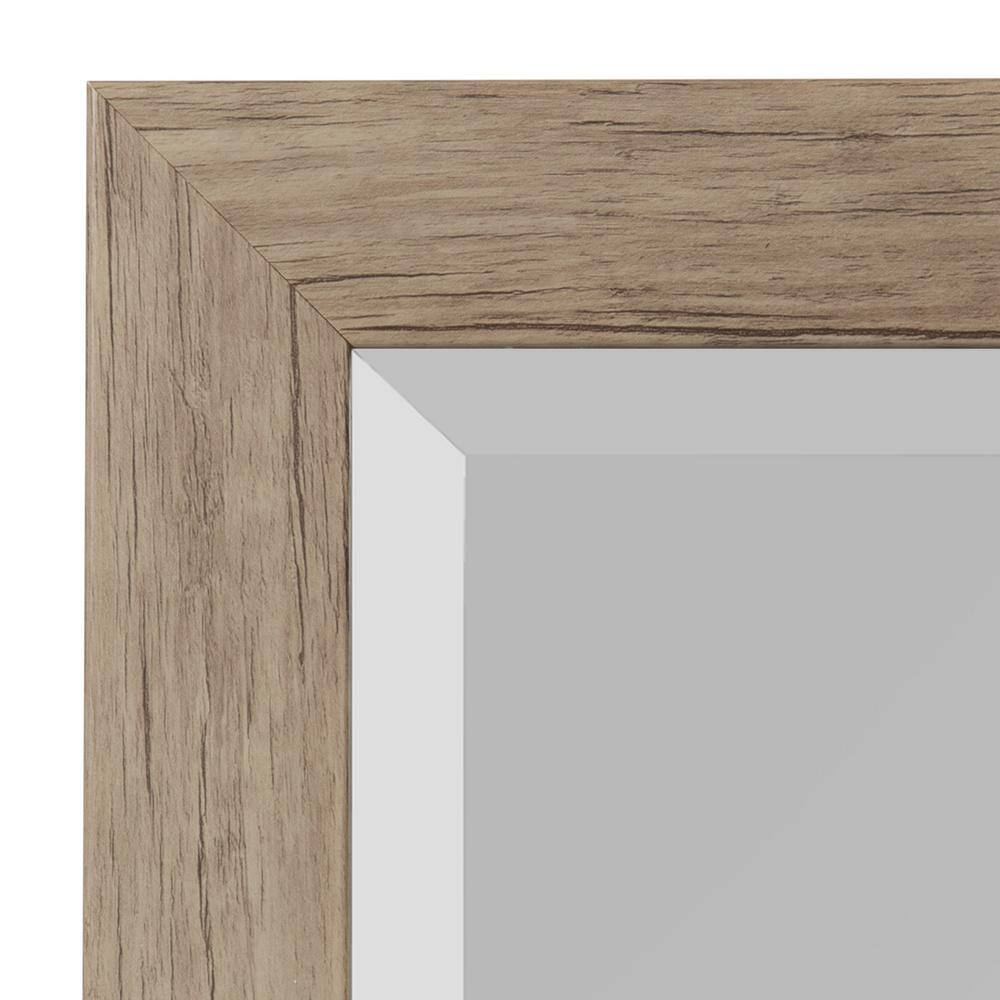 Rustic Brown Full-Length 21x27 Rectangular Wood Mirror