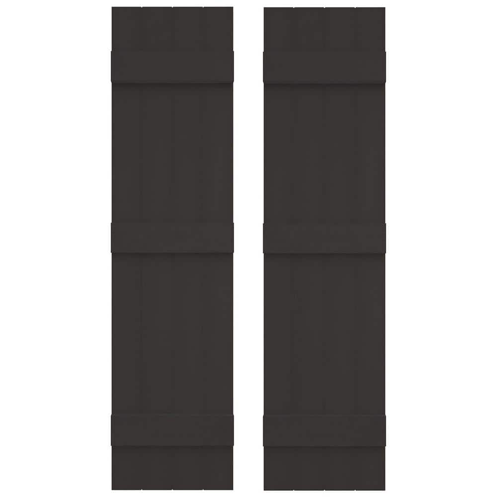 14 in. W x 71 in. H Vinyl Exterior Joined Board and Batten Shutters Pair in Musket Brown price history on PriceWatchPro