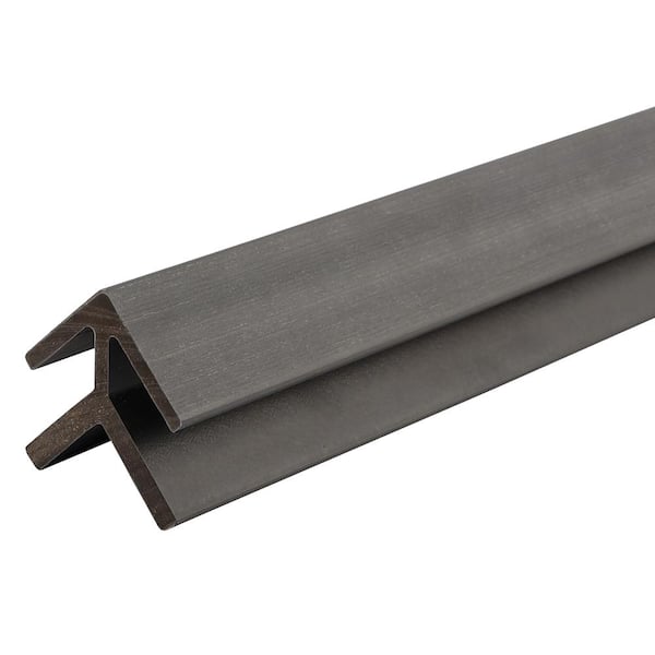 All Weather System 2.31 in. x 2.31 in. x 8 ft. Composite Siding Outside Corner Trim in Westminster Gray Board