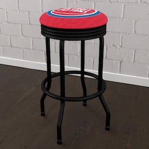 Detroit Pistons City 29 in. Red Backless Metal Bar Stool with Vinyl Seat