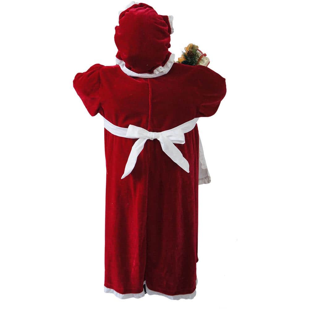 3-Ft. Red and White Animated Mrs. Claus with Apron