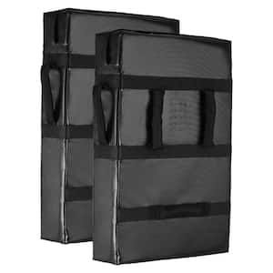 Football Blocking Dummy, 24 x 16 in., Kick Shield Pad with Handles, High-Density Sponge Tackle Dummies, Black, 2PCS