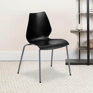 Plastic Stackable Chair in Black
