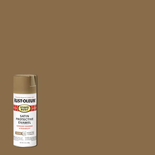 Rust-Oleum Stops Rust 12 oz. Protective Enamel Satin Dark Taupe Spray Paint