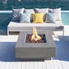 Envelor Manhattan Outdoor Fire Pit 36 in. x 36 in. Square Concrete ...