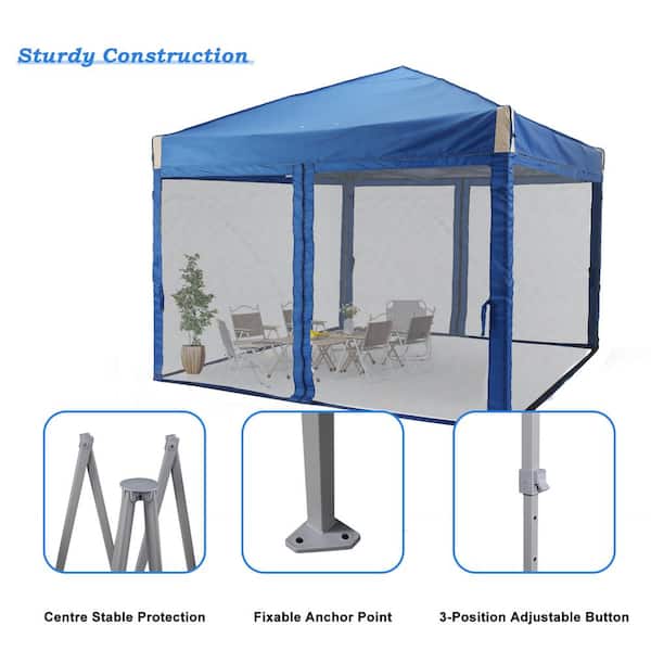 アウトドア寝具 Frenzy Outdoor 1500g Aoodor 12 ft. x 12 ft. Pop Up Canopy Tent with Removable