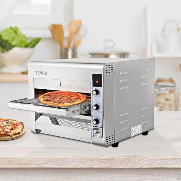 4-Slice Countertop Toaster Oven, Doorless, Pizza Oven Indoor Fits 10”  Pizza, Portable Oven Includes Pan and Wire Rack, 1200W,12L, Stainless