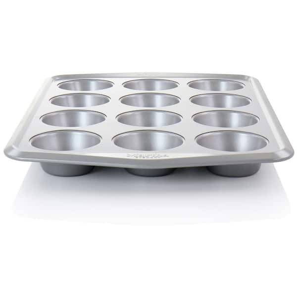 Martha Stewart Gray 12 Cup Nonstick Carbon Steel Muffin Pan