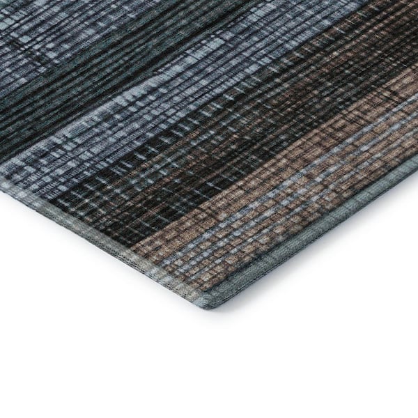 Mayfield Premium Machine Washable Abstract AMF1873 Teal 8 ft. x 10 ft. Area Rug