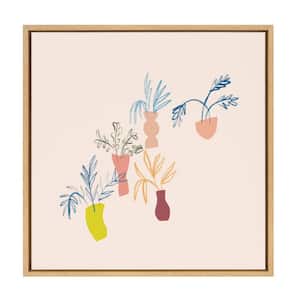 Sylvie "Plant Love Square" by Kate Aurelia Holloway 24 in. x 24 in. Framed Canvas Wall Art