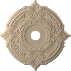 1 in. x 22 in. O.D. x 3-1/2 in. P Attica Thermoformed PVC Ceiling Medallion, Ultra Cover Satin Smokey Beige