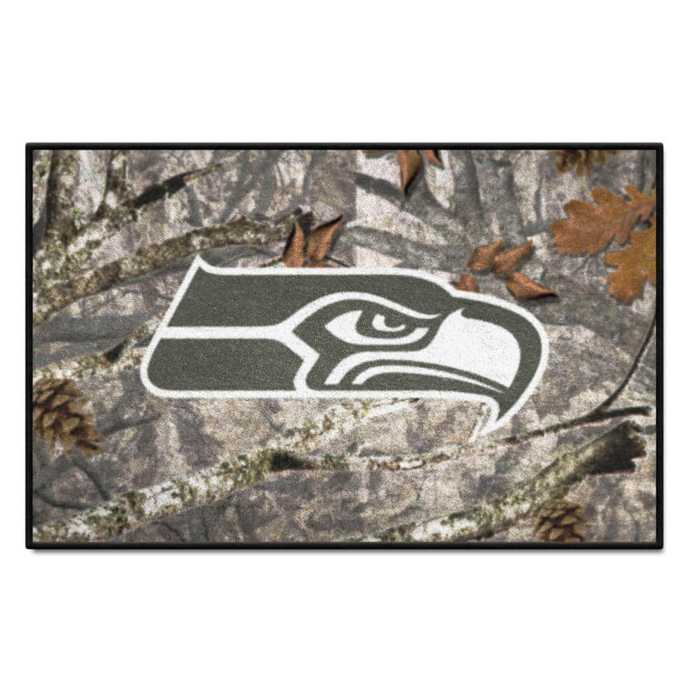 FANMATS Seattle Seahawks Camo 2 ft. x 3 ft. Starter Area Rug 34239 The Home Depot