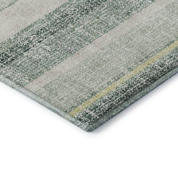 Mayfield Premium Machine Washable Abstract AMF2122 Seafoam 5 ft. x 7 ft. 6 in. Area Rug