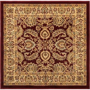 Voyage Asheville Red 4' 0 x 4' 0 Square Rug