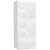 HOMCOM Portable Wardrobe Closet, Folding Armoire, Storage Organizer ...