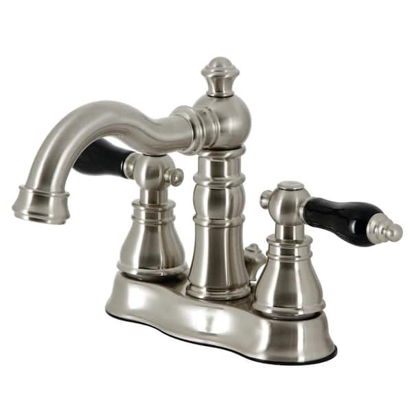 Kingston Brass Duchess 4 in. Centerset 2-Handle Bathroom Faucet with Pop-Up Drain in Brushed Nickel