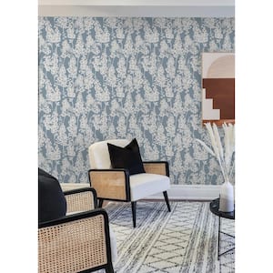 Blue Larkspur Vinyl Peel and Stick Wallpaper Sample