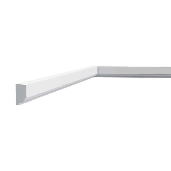 1/2 in. D x 1 in. W x 78-3/4 in. L . Primed White Plain Polyurethane Panel Moulding (3-Pack)