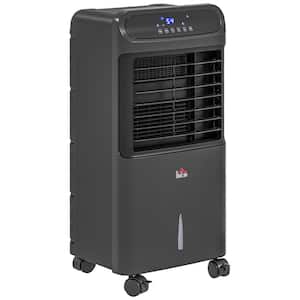 Black 32 in. Mobile Evaporative Air Conditioner 3-in-1 Ice Cooling Fan Water and Humidifier Remote 3.2 Gal. Water Tank