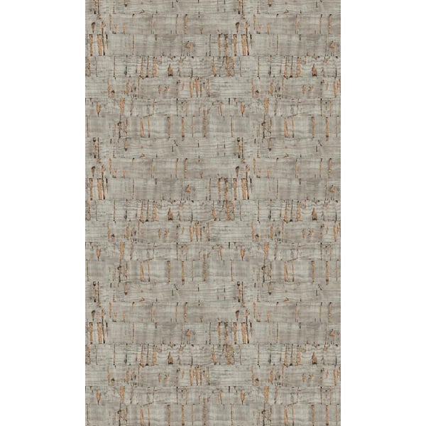 Walls Republic Taupe Cork-Like Natural Machine Washable 57 sq. ft. Non-Woven Non- Pasted Double Roll Wallpaper